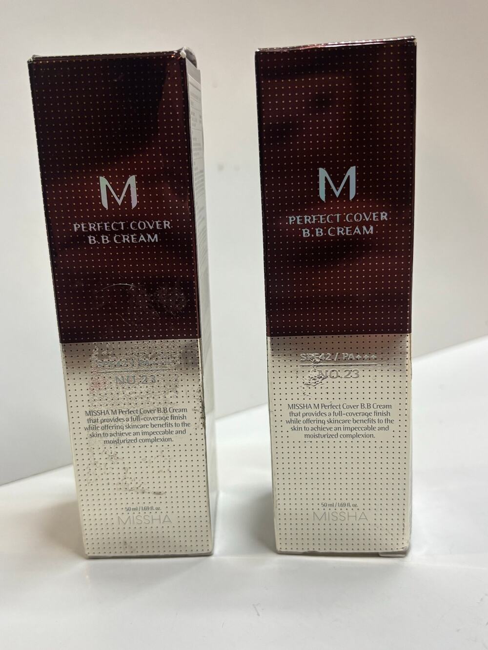2-Pack MISSHA M Perfect Cover BB Cream SPF 42 No.23 Natural Beige 50ml NEW